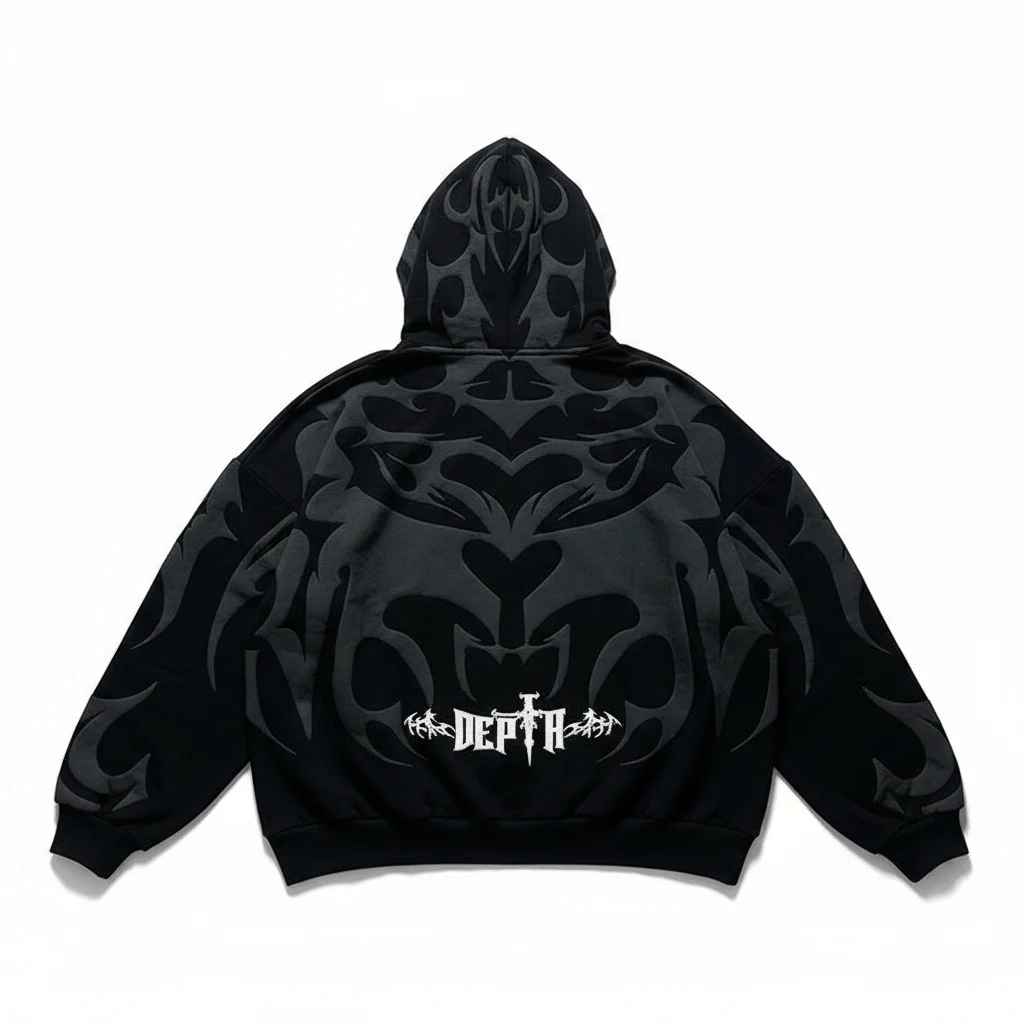 Depth Shadow Zip-Up Hoodie