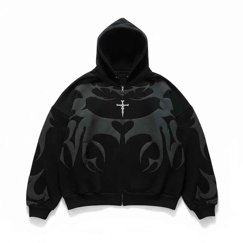 Depth Shadow Zip-Up Hoodie