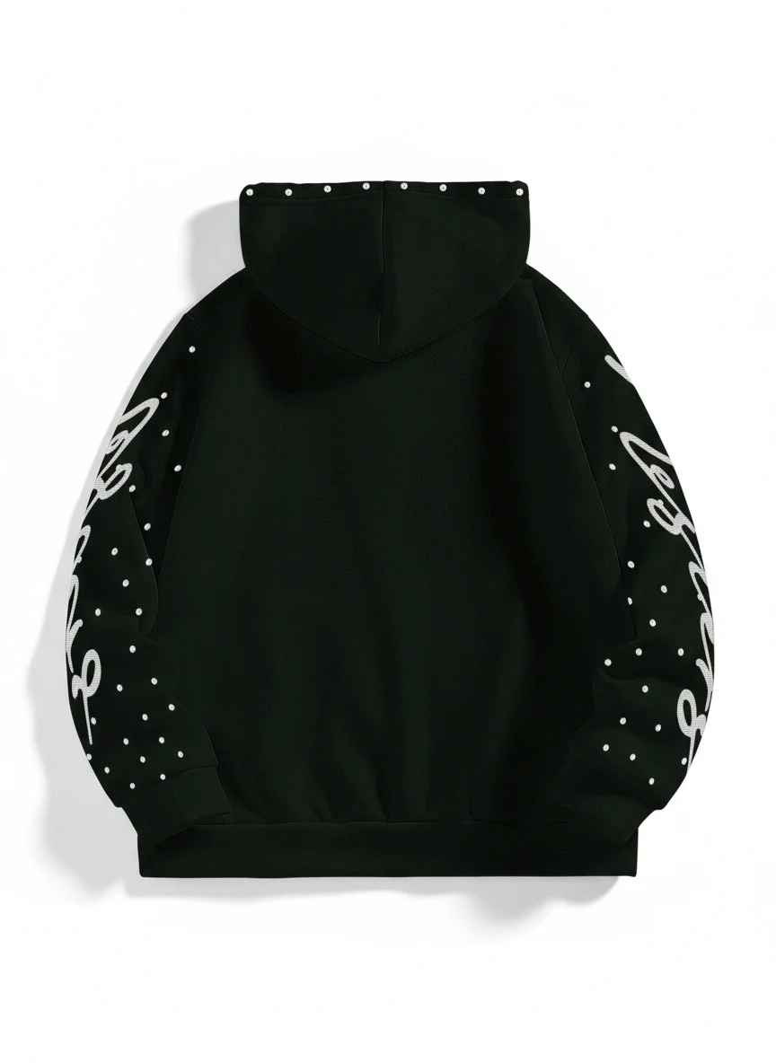 Crown Rhinestone Zip Hoodie