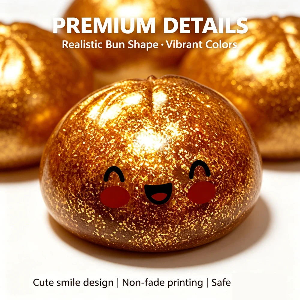 Steamed Bun Squishy Toy – Cute Bao Bun Fidget Toy