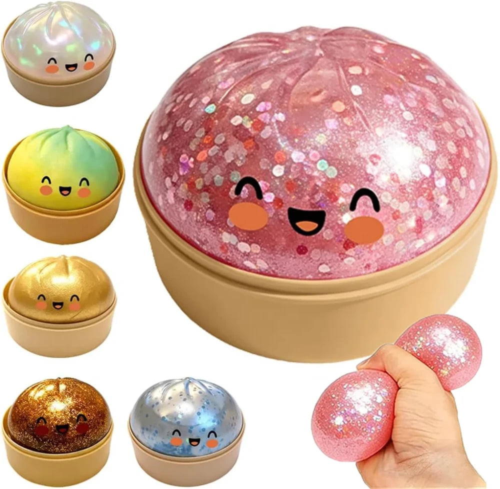 Steamed Bun Squishy Toy – Cute Bao Bun Fidget Toy